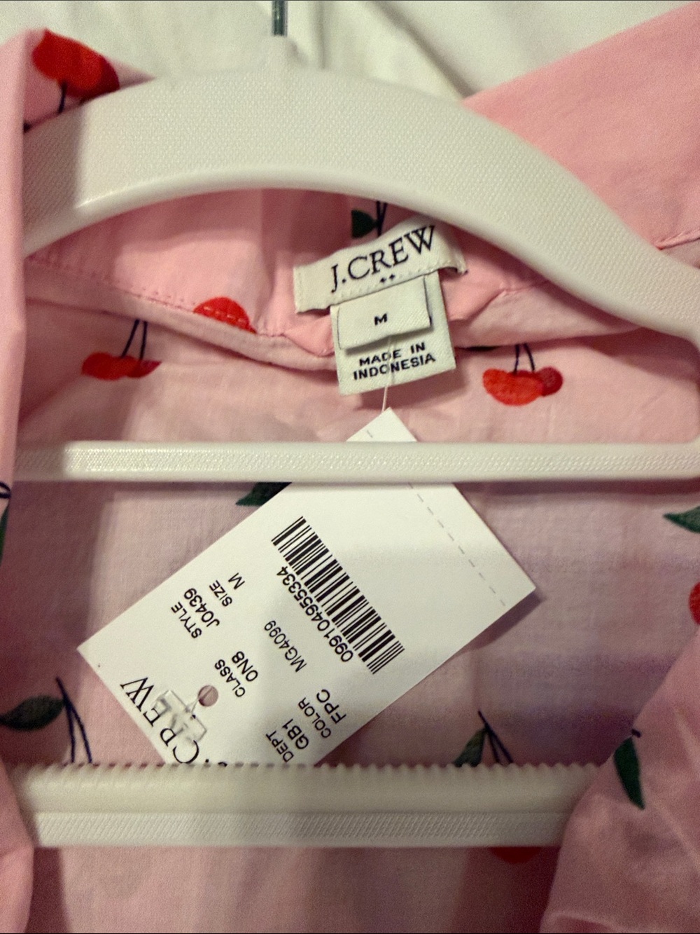 J. Crew Pink Cherry-Print Short Pajama Set - Picture 7 of 9